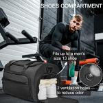 Water-Resistant Gym Bag with Shoe Compartment