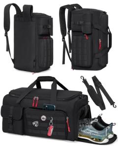 Men's 45L Sports Travel Duffel Bag with Compartments