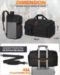Men's 45L Sports Travel Duffel Bag with Compartments