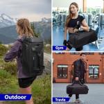 Men's 40L Waterproof Gym Duffle Bag with Shoe Compartment