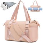 MAXTOP Pink Gym Tote Bag with Yoga Mat Holder