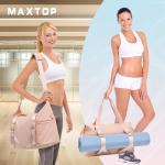 MAXTOP Pink Gym Tote Bag with Yoga Mat Holder