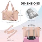 MAXTOP Pink Gym Tote Bag with Yoga Mat Holder