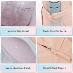 MAXTOP Pink Gym Tote Bag with Yoga Mat Holder