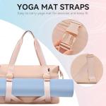 MAXTOP Pink Gym Tote Bag with Yoga Mat Holder