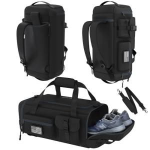 60L Durable Gym Duffel Bag with Shoe Compartment