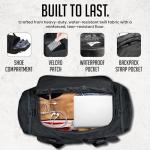 60L Durable Gym Duffel Bag with Shoe Compartment