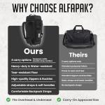 60L Durable Gym Duffel Bag with Shoe Compartment