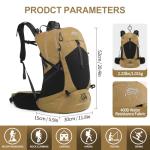 INOXTO Waterproof Hiking Backpack with Water Bladder
