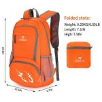 FENGDONG 35L Lightweight Waterproof Packable Backpack