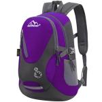 Water Resistant Small Hiking Backpack - Purple
