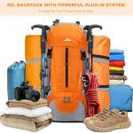 Loowoko 50L Waterproof Hiking Backpack with Rain Cover