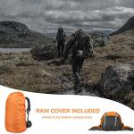 Loowoko 50L Waterproof Hiking Backpack with Rain Cover