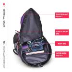 Bseash 50L Water-Resistant Hiking Backpack - Purple