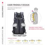 Bseash 50L Water-Resistant Hiking Backpack - Purple