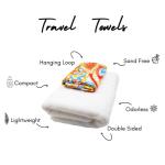 ECCOSOPHY Sand-Free Microfiber Beach Towel - Extra Large