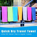 2 Pack Quick Dry Microfiber Travel Towels