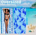Oversized Sand-Free Quick-Dry Beach Towel for Travel