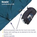 Browint Extra Wide Silk Sleeping Bag Liner