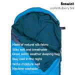 Browint Extra Wide Silk Sleeping Bag Liner