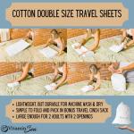 Queen Size 2-Person Travel Sleeping Bag Liner