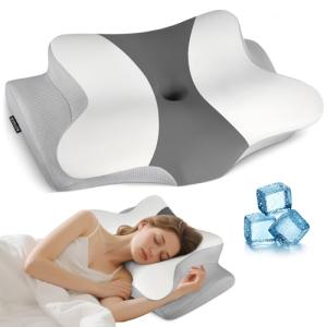 Ergonomic Cooling Neck Pillow for Pain Relief