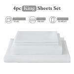 King Size Soft Microfiber Sheets Set - White
