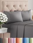 King Size 4 Piece Cooling Sheet Set - Dark Grey