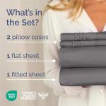 King Size 4 Piece Cooling Sheet Set - Dark Grey