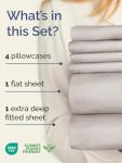 Light Grey Extra Deep King Sheet Set - 6 Pieces