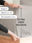 Light Grey Extra Deep King Sheet Set - 6 Pieces