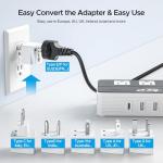 Key Power 230W Voltage Converter & Travel Adapter
