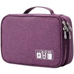 Lanola Purple Travel Cable Organizer Bag