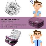 Lanola Purple Travel Cable Organizer Bag