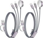 2-Pack Travel Charging Cables for Apple Devices