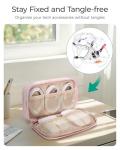 BAGSMART Travel Electronics Organizer Case - Pink