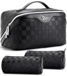 BOYATU 3-Piece Travel Makeup Bag Set - Black