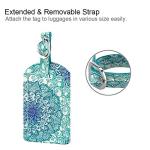 FINTIE 2 Pack Leather Luggage Tags - Emerald Illusions