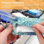 FINTIE 2 Pack Leather Luggage Tags - Emerald Illusions