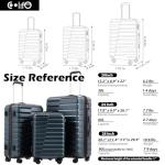 COOLIFE Expandable 3-Piece Spinner Luggage Set