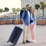 Sweetcrispy 28-Inch Navy Blue Hard Shell Carry-On