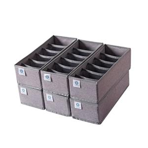 Qozary 6 Pack Drawer Organizer for Clothes and Accessories