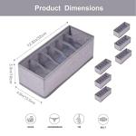 Qozary 6 Pack Drawer Organizer for Clothes and Accessories