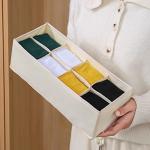 Qozary 3 Pack Drawer Organizer for Clothes and Socks