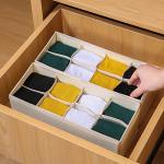 Qozary 3 Pack Drawer Organizer for Clothes and Socks
