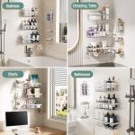 Veken 6-Pack Wall-Mounted Shower Caddy Set