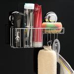 HASKO Suction Cup Shower Caddy with Soap Dish