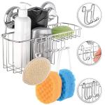 HASKO Suction Cup Shower Caddy with Soap Dish