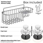 HASKO Suction Cup Shower Caddy with Soap Dish