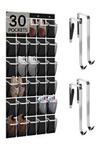 Over the Door Shoe Organizer with 30 Pockets